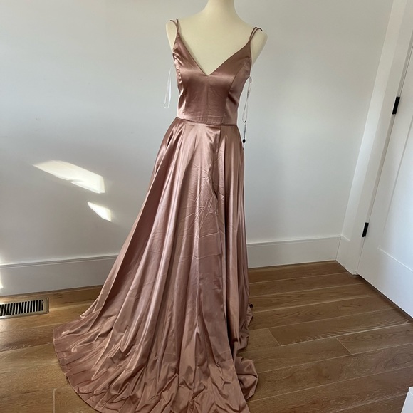 Sherri Hill mocha prom dress size 2 new - Picture 4 of 9